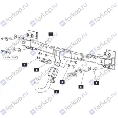 Фаркоп Baltex для Audi Q7 2006-2015 26188632 в 