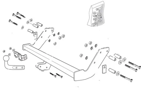 Фаркоп Brink для Mercedes Vaneo 2002-2005 375300 в 