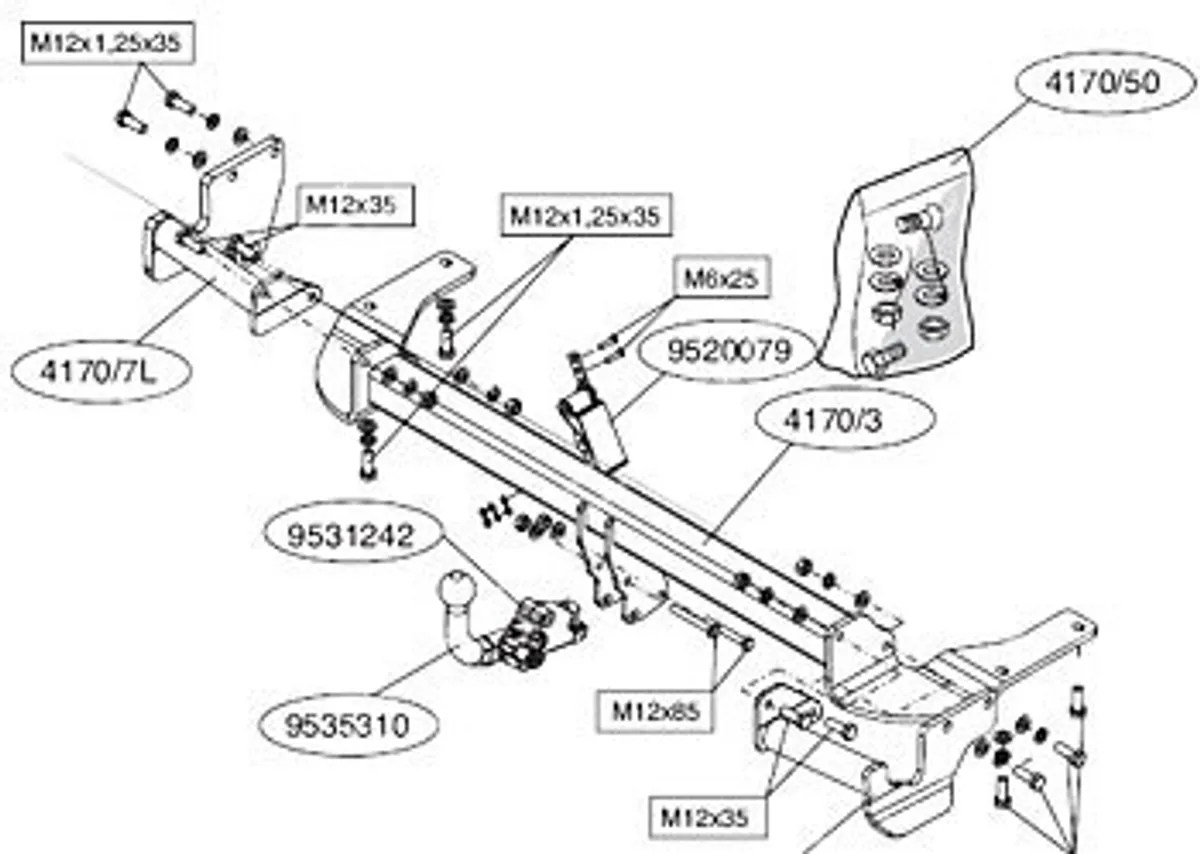 Фаркоп Brink для Mitsubishi Grandis 2004-2009 417000 в 