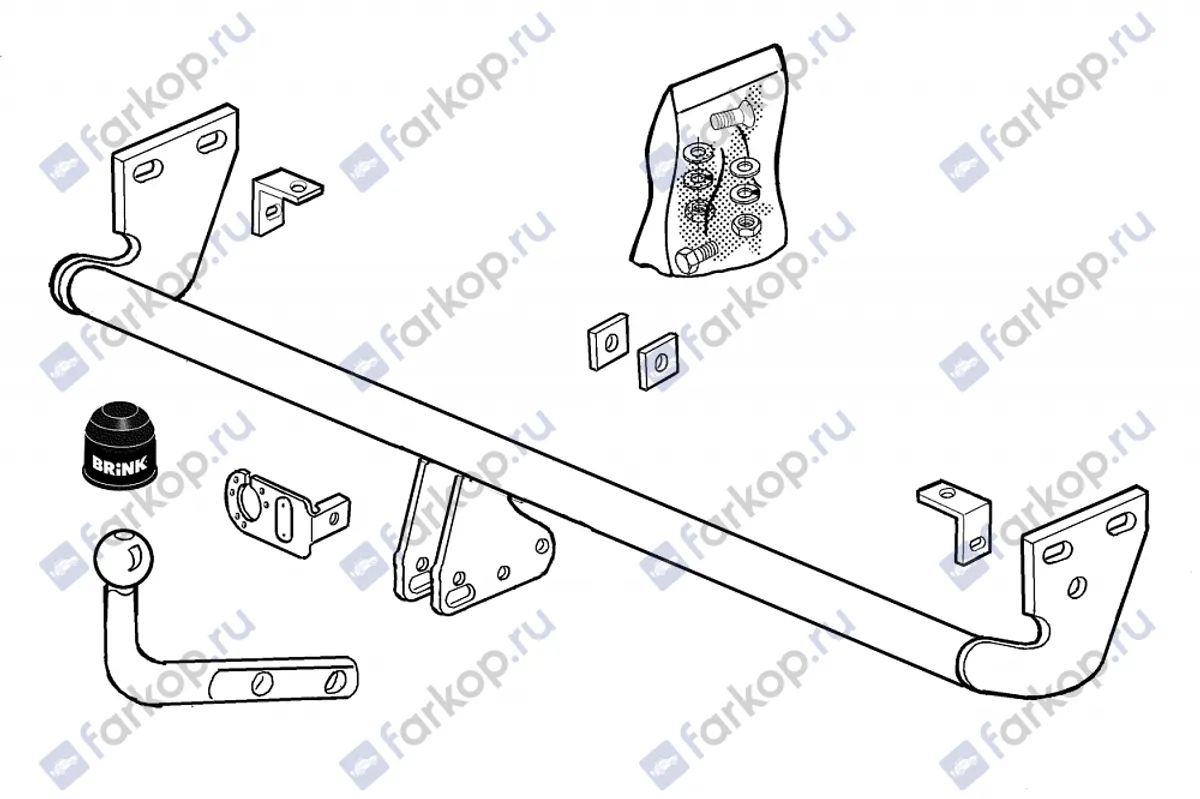 Фаркоп Brink для Mitsubishi Space Star 1998-2006 283200 в 