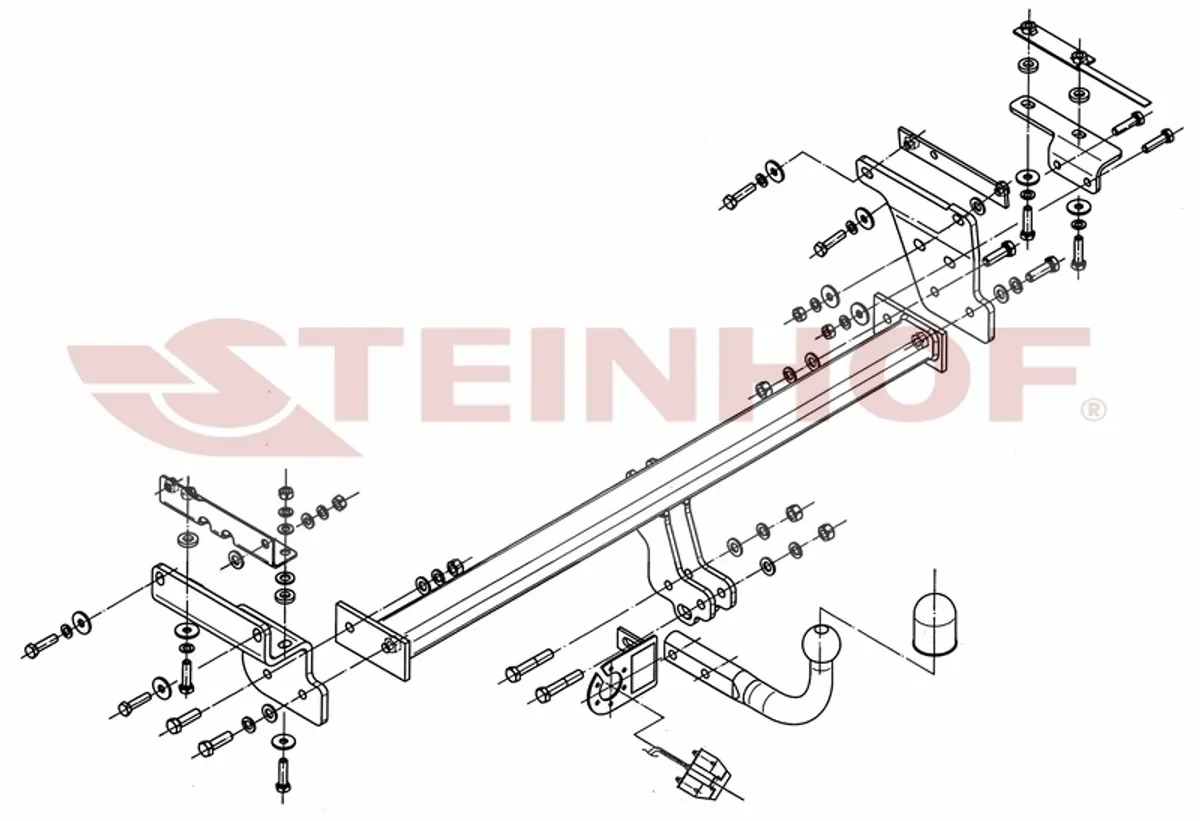 Фаркоп Steinhof для Nissan Qashqai (Qashqai 2) 2007-2013 N-094 в 