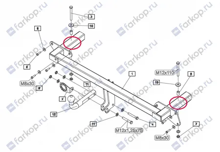 Фаркоп Baltex для Opel Meriva 2003-2010 16211512 в 