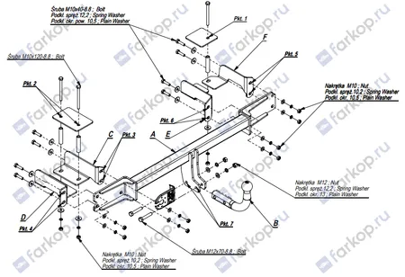 Фаркоп Imiola для Opel Meriva 2003-2010 O.035 в 