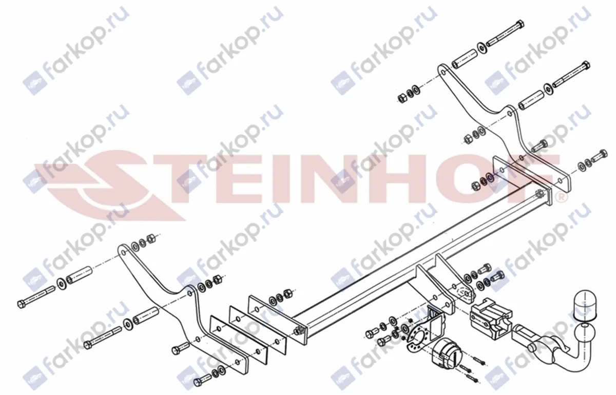 Фаркоп Steinhof для Renault Laguna (универсал) 2007-2015 R-091 в 