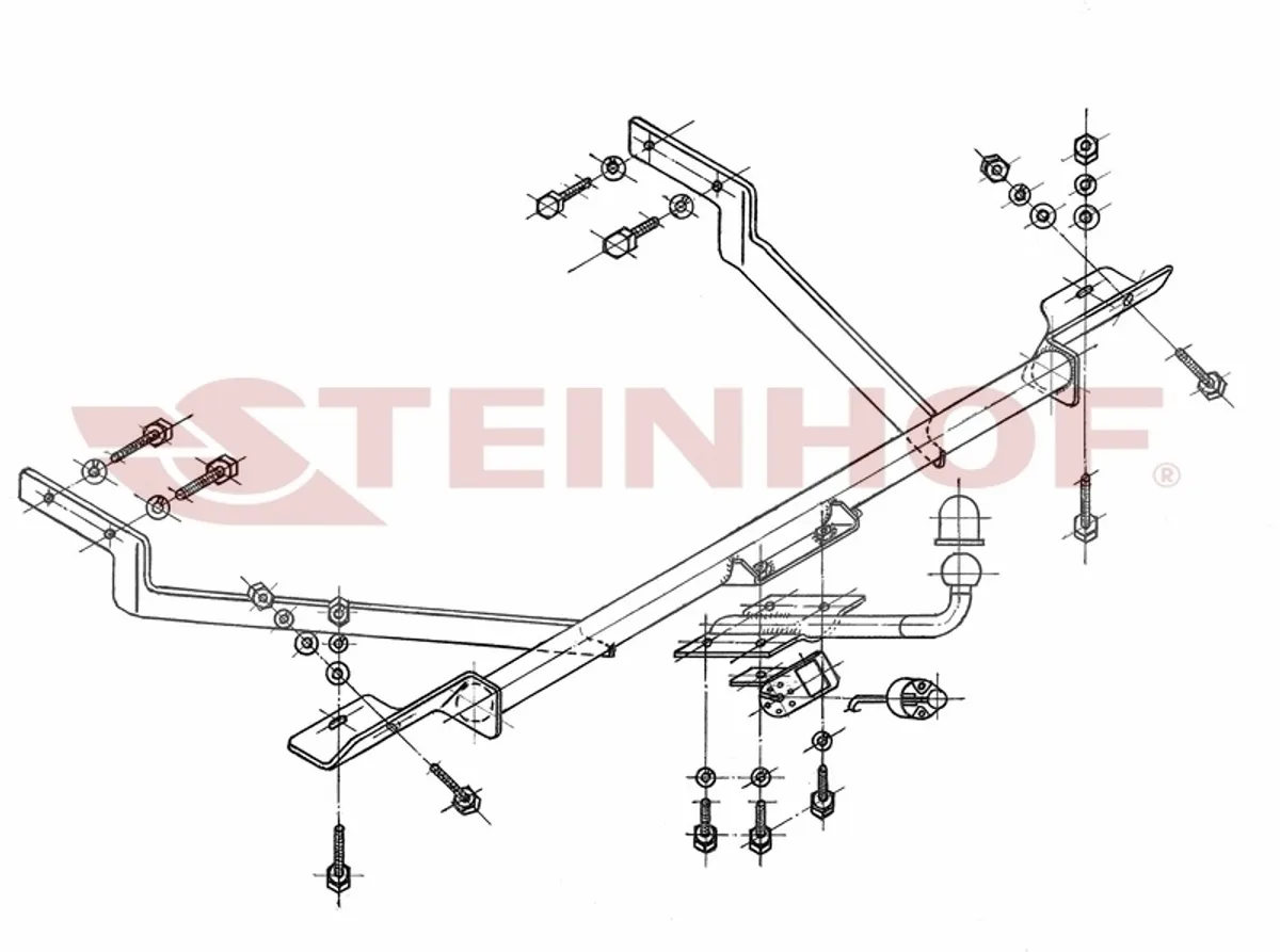 Фаркоп Steinhof для Renault Master 1980-1997 R-080 в 