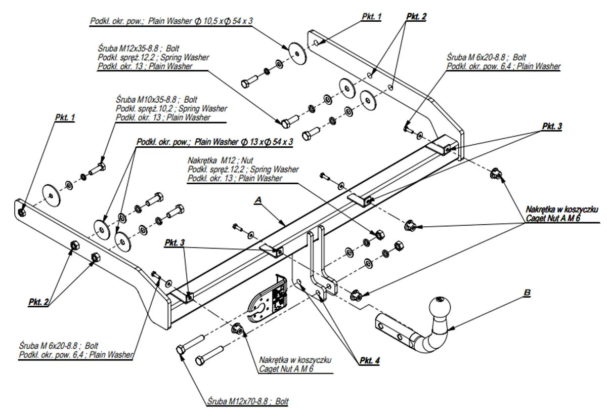 Фаркоп Imiola для Seat Alhambra 2000-2006 E.030 в 