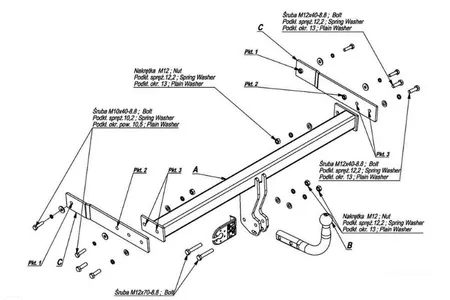 Фаркоп Imiola для Seat Alhambra 2010-2015 W.038 в 