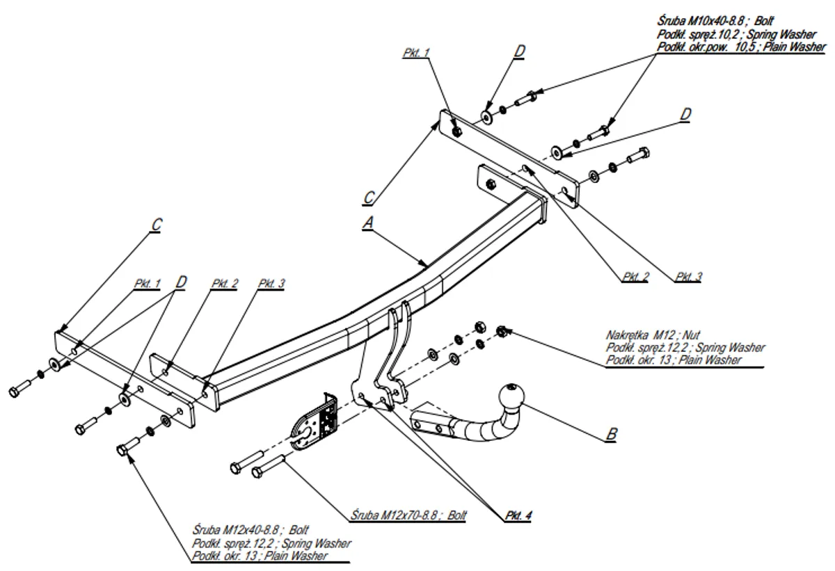 Фаркоп Imiola для Seat Ibiza 2002-2008 W.022 в 