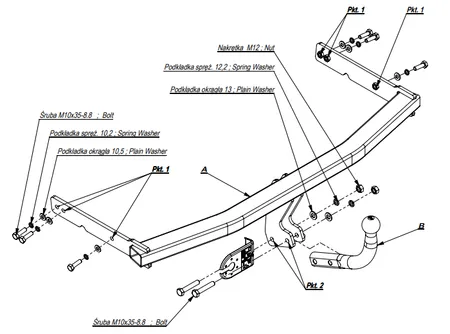 Фаркоп Imiola для Seat Toledo 2004-2009 S.013 в 