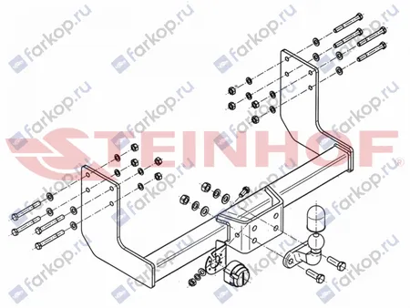 Фаркоп Steinhof для Ssang Yong Kyron 2006-2015 S-450 в 