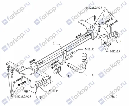 Фаркоп Auto-Hak для Mitsubishi Grandis 2004-2011 Z 34 в 