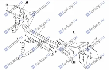 Фаркоп Auto-Hak для Peugeot 4007 2007-2012 Z 38 в 