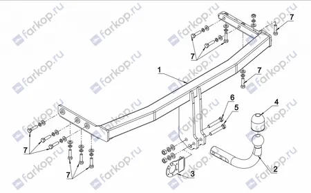 Фаркоп Auto-Hak для Nissan Primera (kombi) 2002-2008 V 52 в 