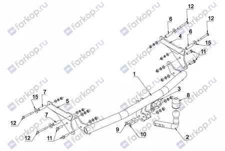 Фаркоп Auto-Hak для Renault Modus (5d, VAN) 2004-2008 G 48 в 