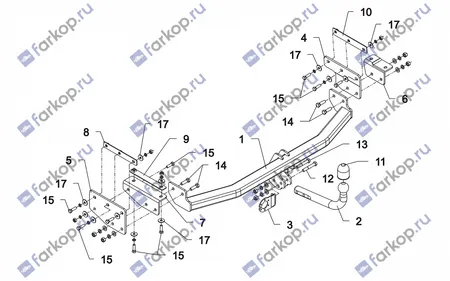 Фаркоп Auto-Hak для Renault Koleos 2008 -2016 G 55 в 