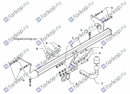 Фаркоп Auto-Hak для Mitsubishi Space Star 1999-2006 Z 16 в 