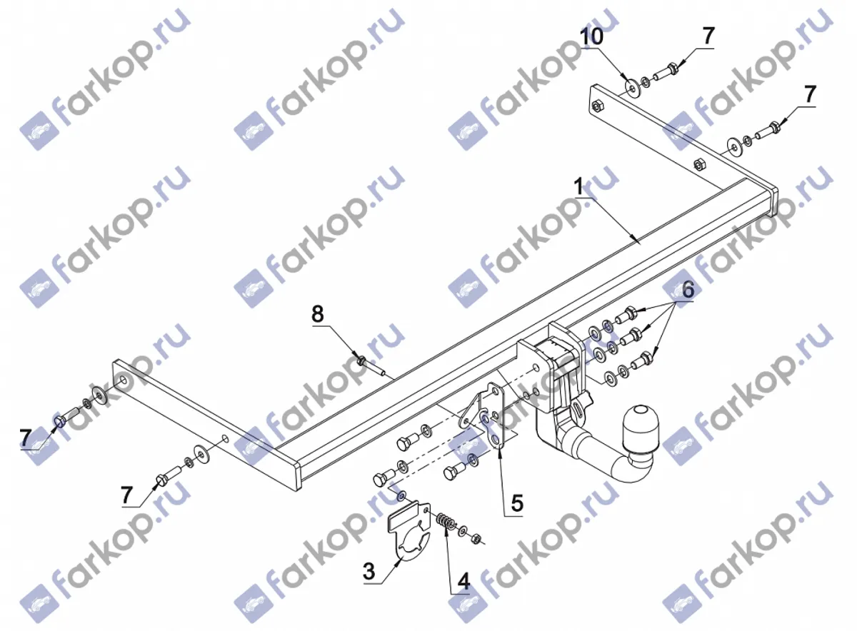 Фаркоп Auto-Hak для Skoda Octavia (Scout) 2013-2020 H 26V в 