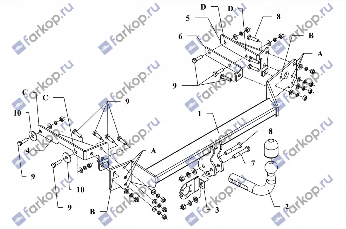 Фаркоп Auto-Hak для Renault Clio 1998-2005 G 29 в 