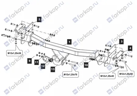 Фаркоп Baltex для Ssang Yong Tivoli 4x2 2015- 29331812 в 