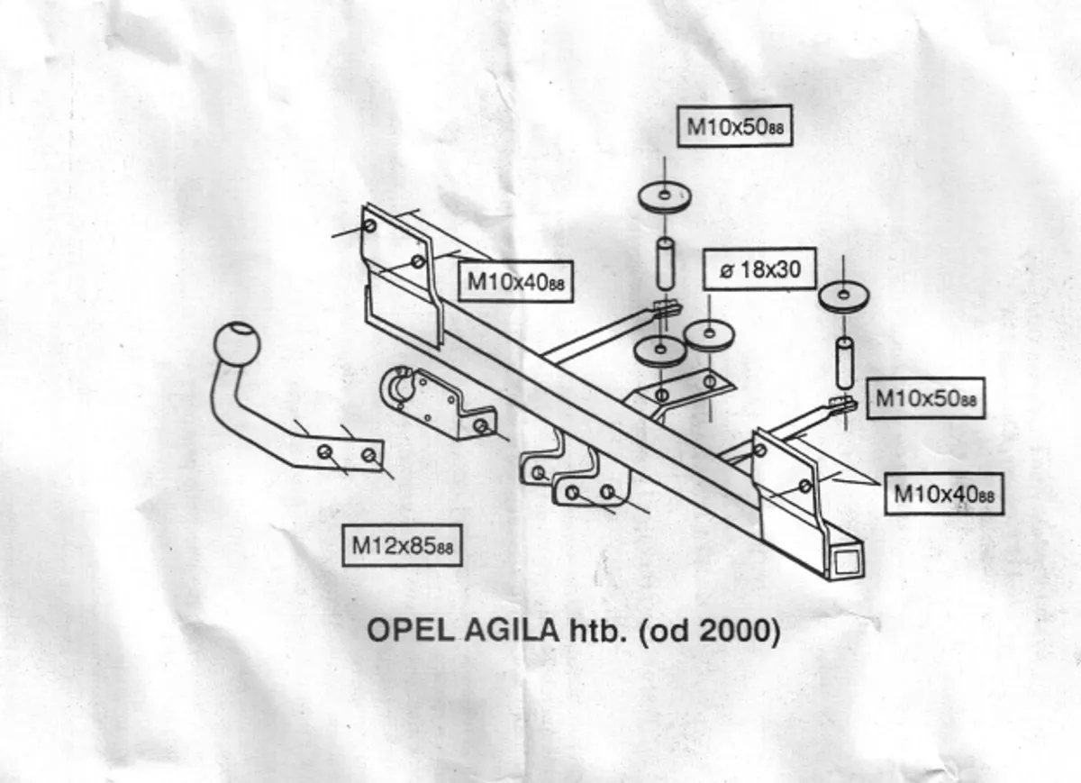 Фаркоп Imiola для Suzuki Wagon R+ 2000-2002 O.020 в 