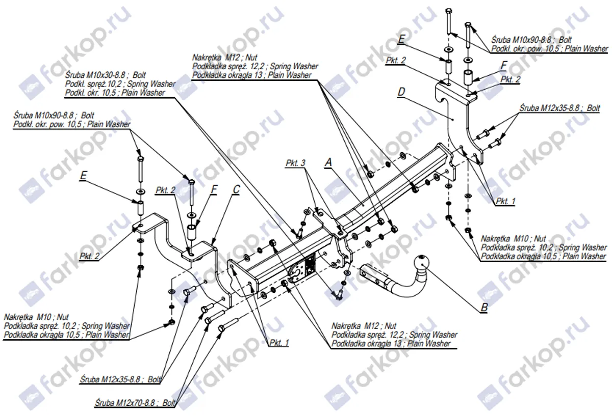 Фаркоп Imiola для Suzuki Wagon R+ 2002-2008 O.025 в 