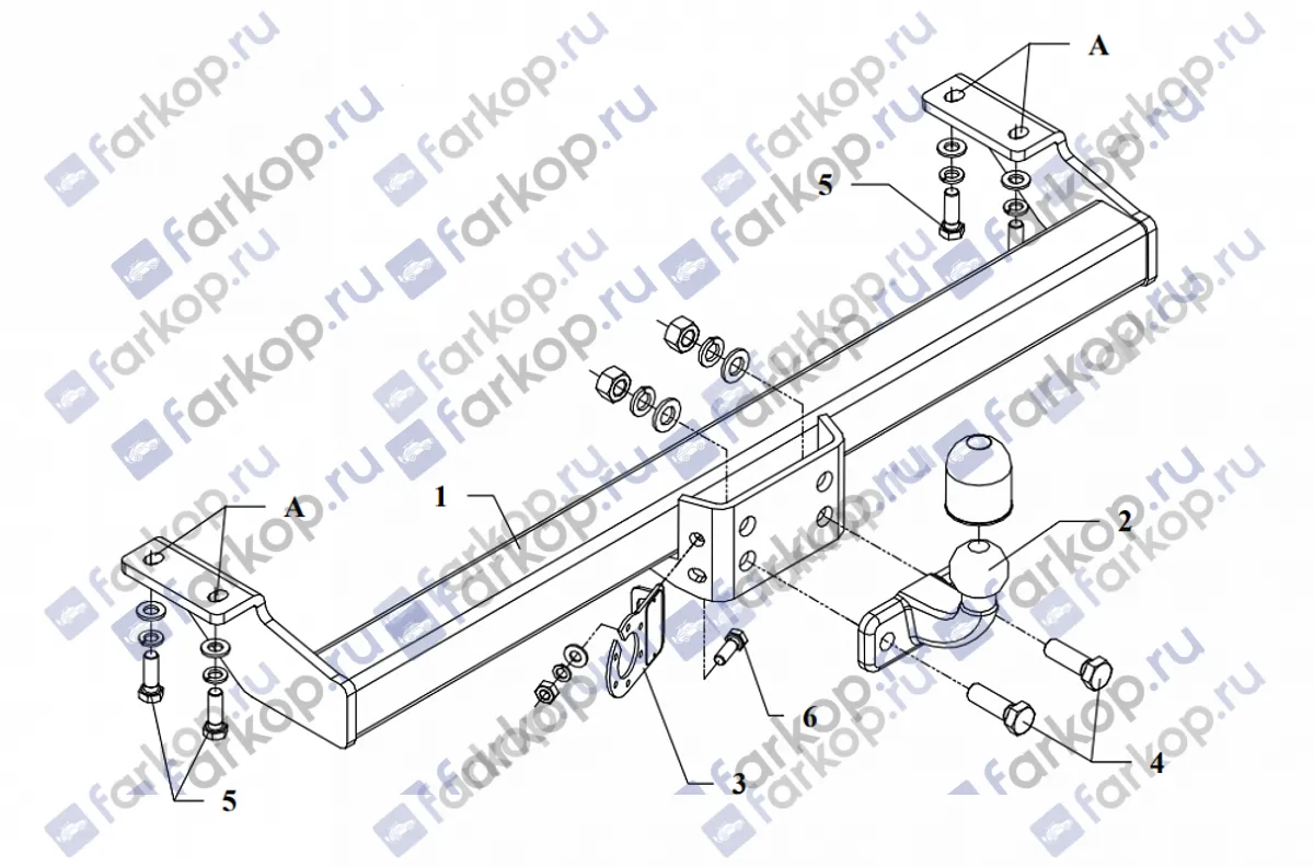 Фаркоп Auto-Hak для Toyota RAV4 1995-2000 0 25 в 