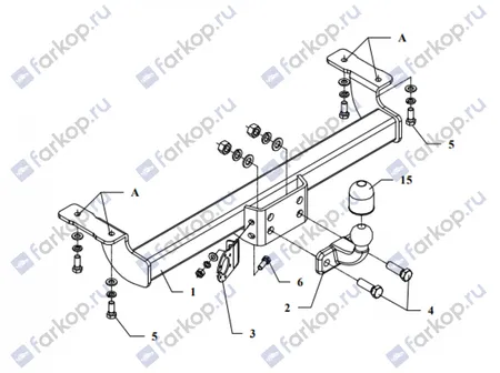 Фаркоп Auto-Hak для Suzuki Vitara 1995-1998 W 05 в 