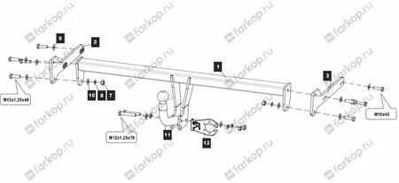 Фаркоп Baltex для Seat Toledo 2012-2018 21287312 в 