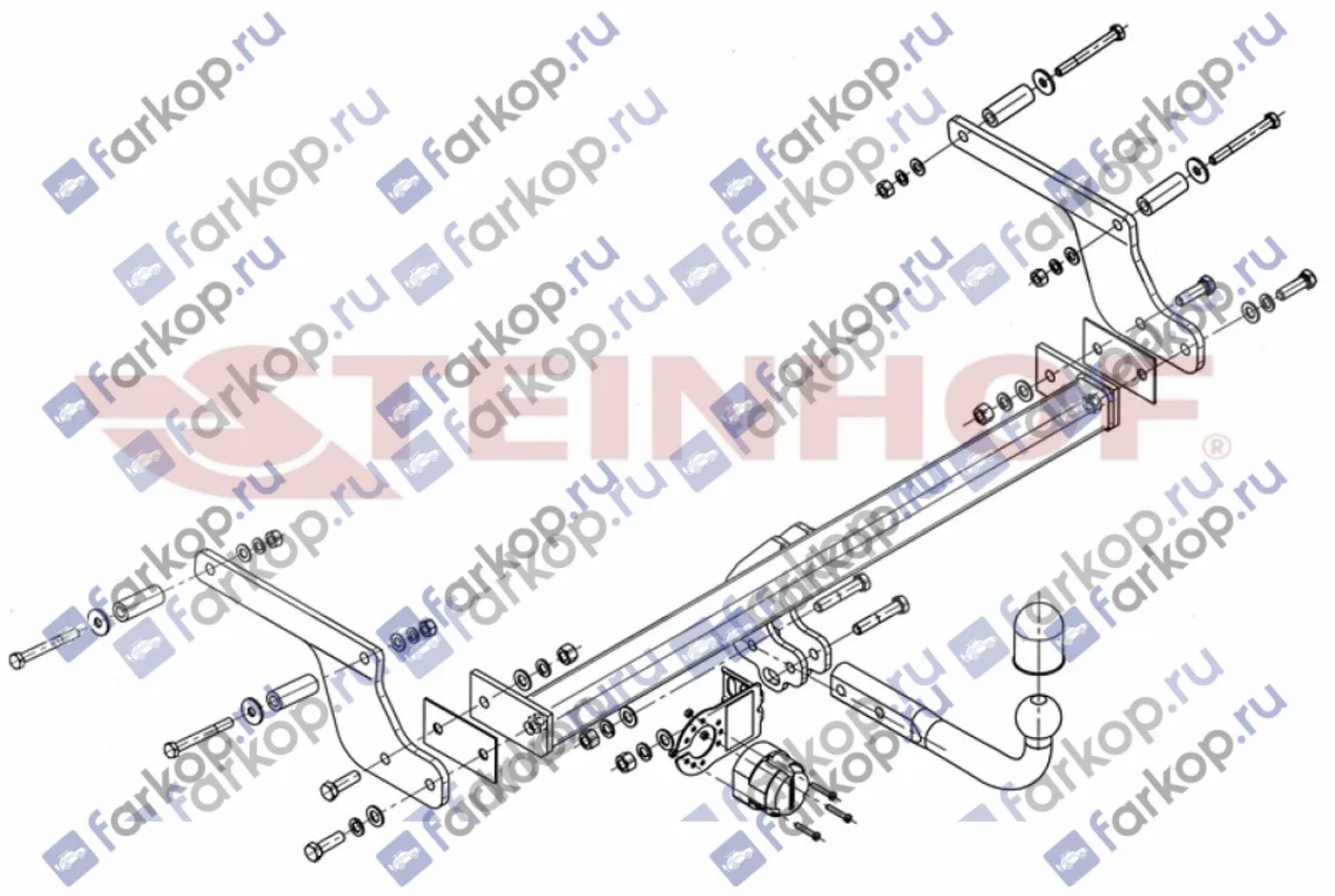 Фаркоп Steinhof для Renault Duster 2010-2015 D-012 в 