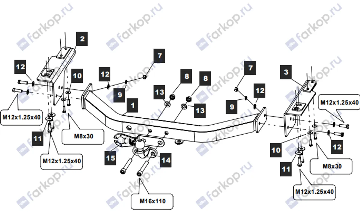 Фаркоп Baltex для Lexus GX 460 2014-2019 24260208 в 