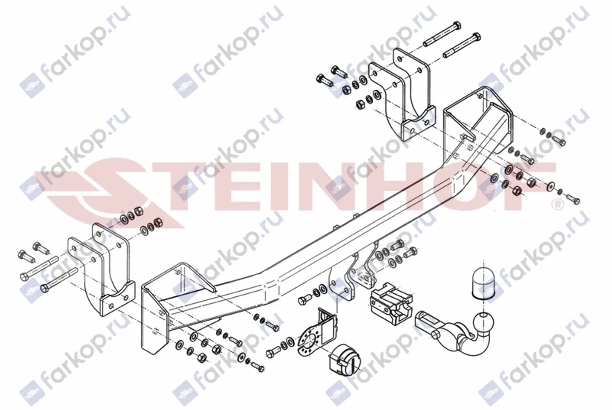 Фаркоп Steinhof для Mitsubishi Outlander 2012- M-357 в 