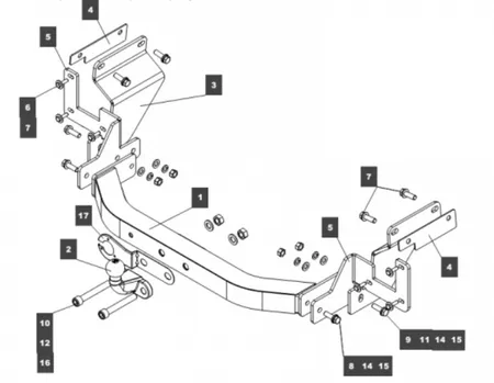 Фаркоп Baltex для Opel Zafira Life 2020- 079123 в 