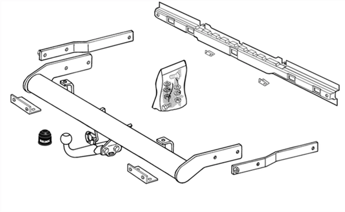 Фаркоп Brink для Volkswagen Caravelle T4 1996-2002 266900 в 