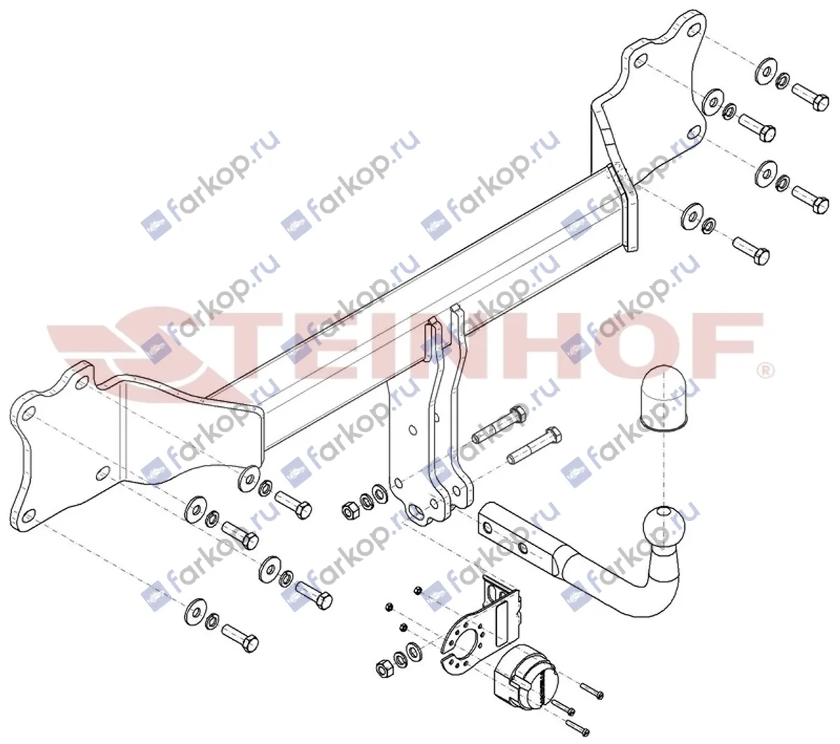 Фаркоп Steinhof для Audi Q8 2018- A-115 в 