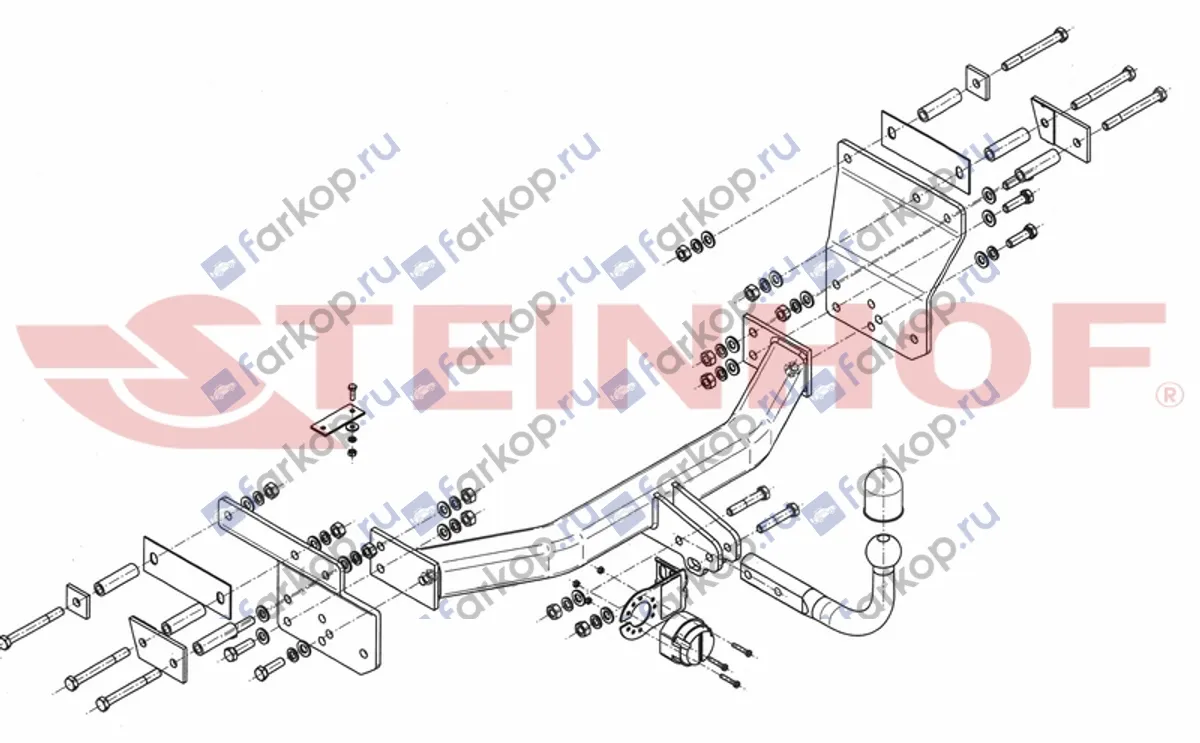 Фаркоп Steinhof для Chrysler Sebring 2007-2010 C-213 в 