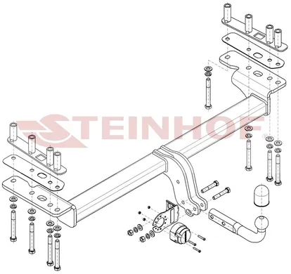 Фаркоп Steinhof для Land Rover Discovery Sport 2014-2019 (кроме авто с запасным колесом) L-104 в 