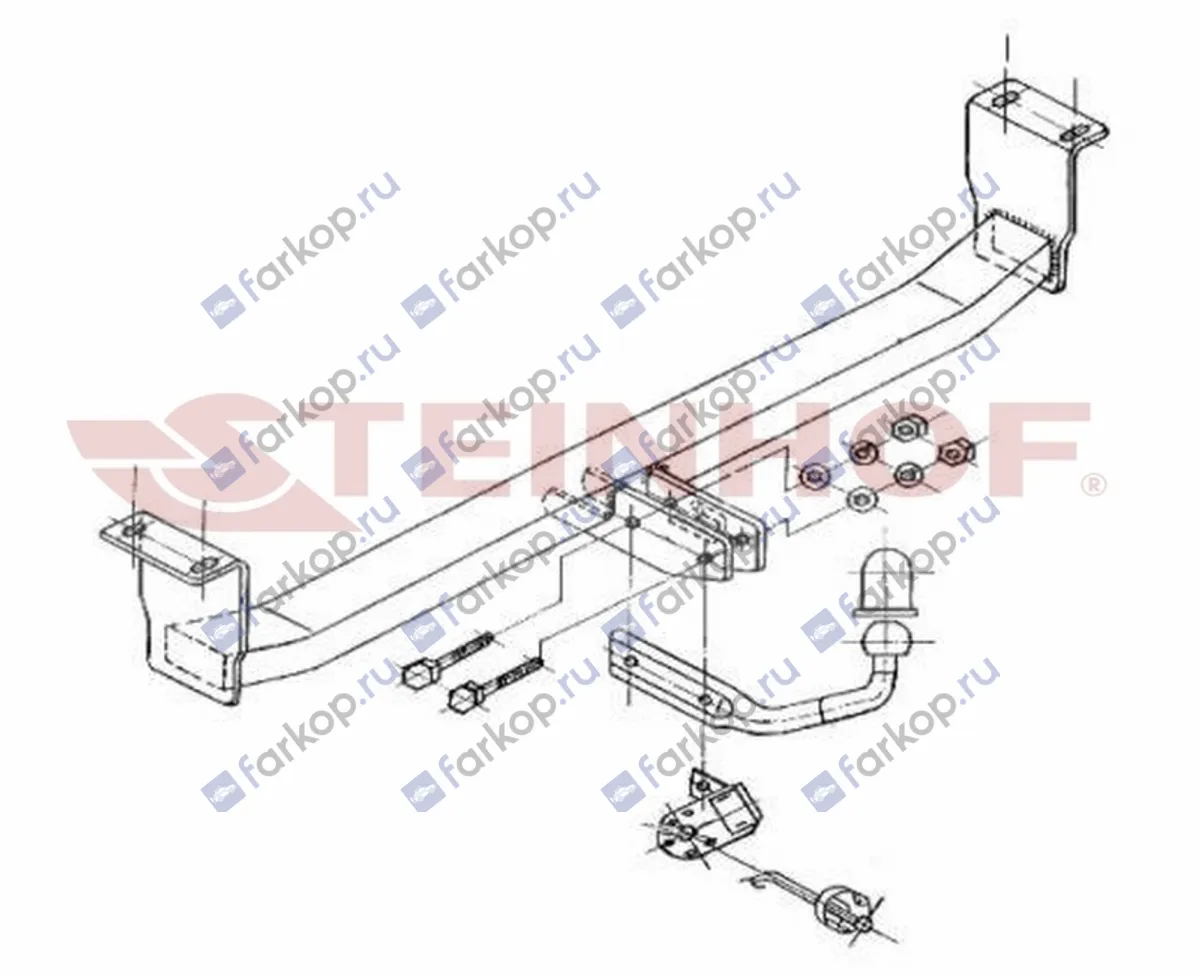 Фаркоп Steinhof для Toyota Corolla 2002-2007 T-120 в 