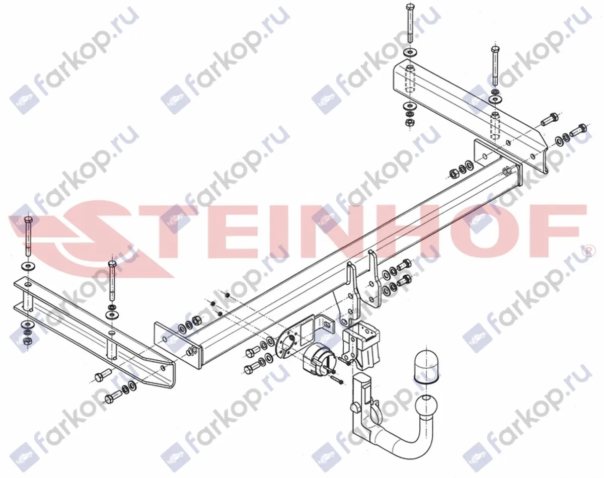 Фаркоп Steinhof для Audi A6 allroad 2006-2011 A-103 в 