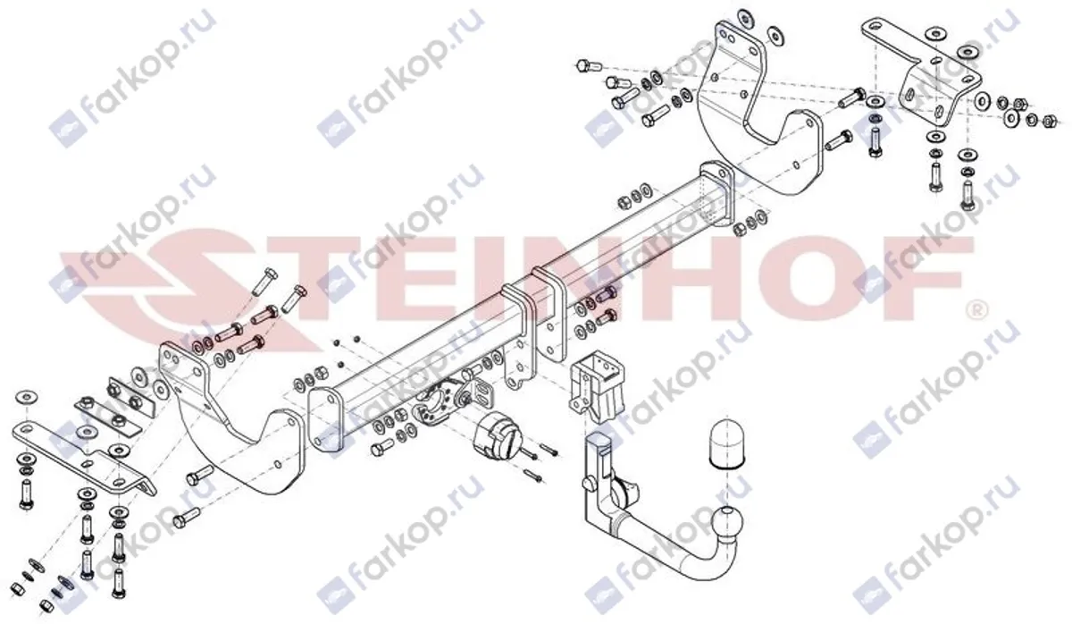 Фаркоп Steinhof для Renault Koleos 2016- R-048 в 