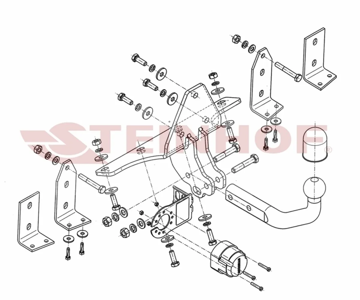 Фаркоп Steinhof для Saab 9-5 1997-2011 S-018 в 
