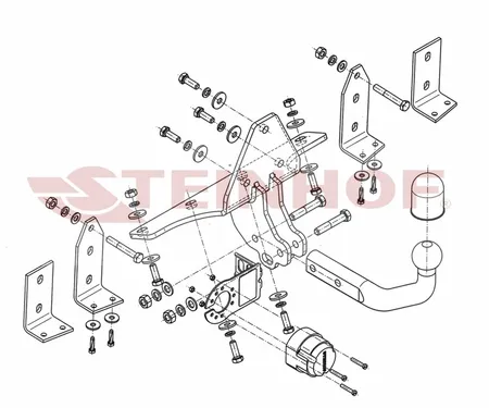 Фаркоп Steinhof для Saab 9-5 1997-2011 S-018 в 