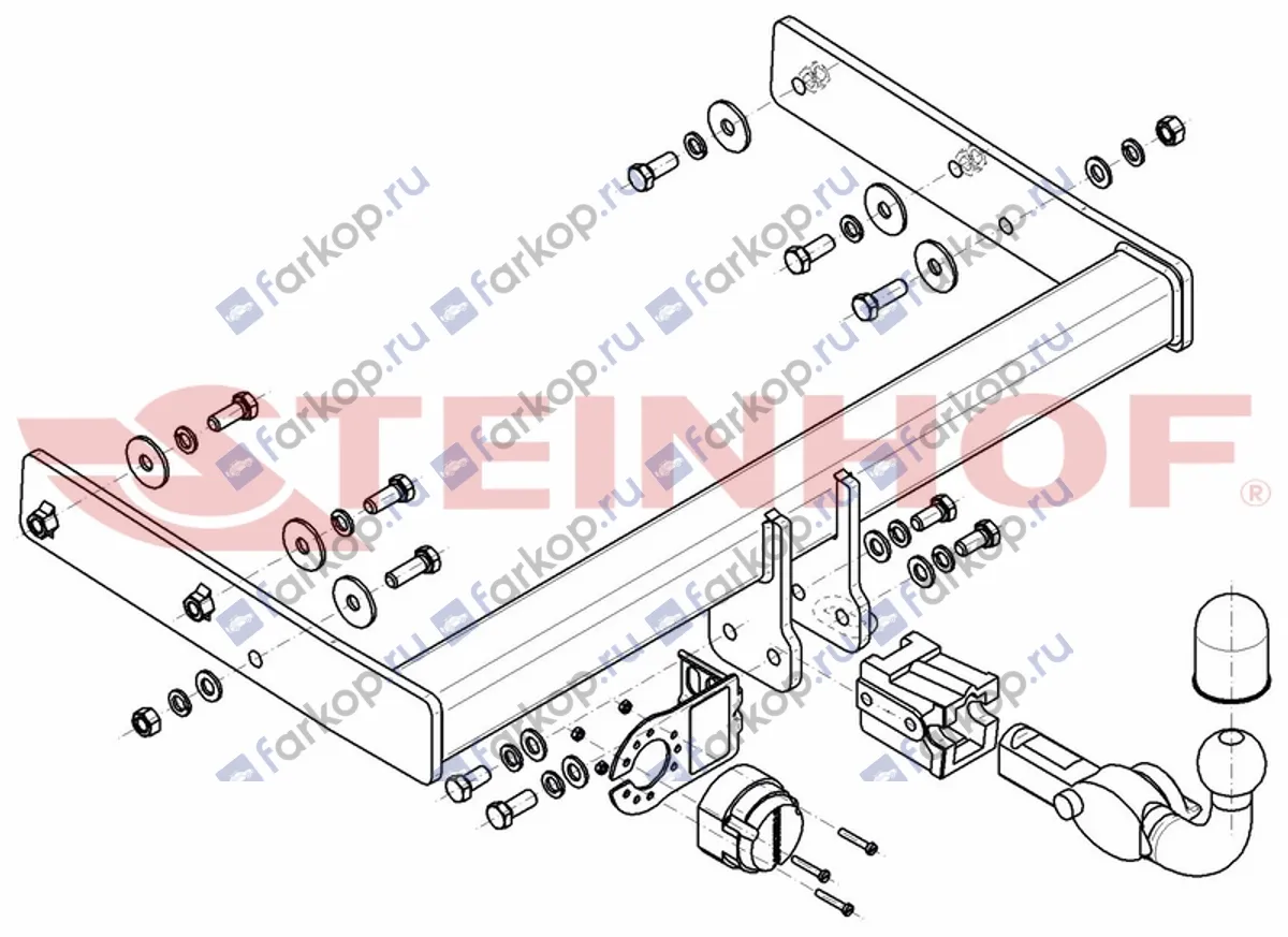 Фаркоп Steinhof для Volkswagen Transporter T6 2015- V-131 в 