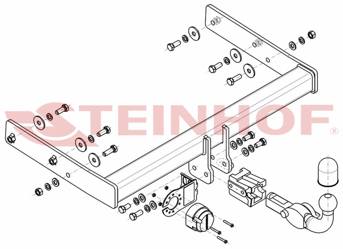 Фаркоп Steinhof для Volkswagen Transporter T5 2003-2015 V-131 в 