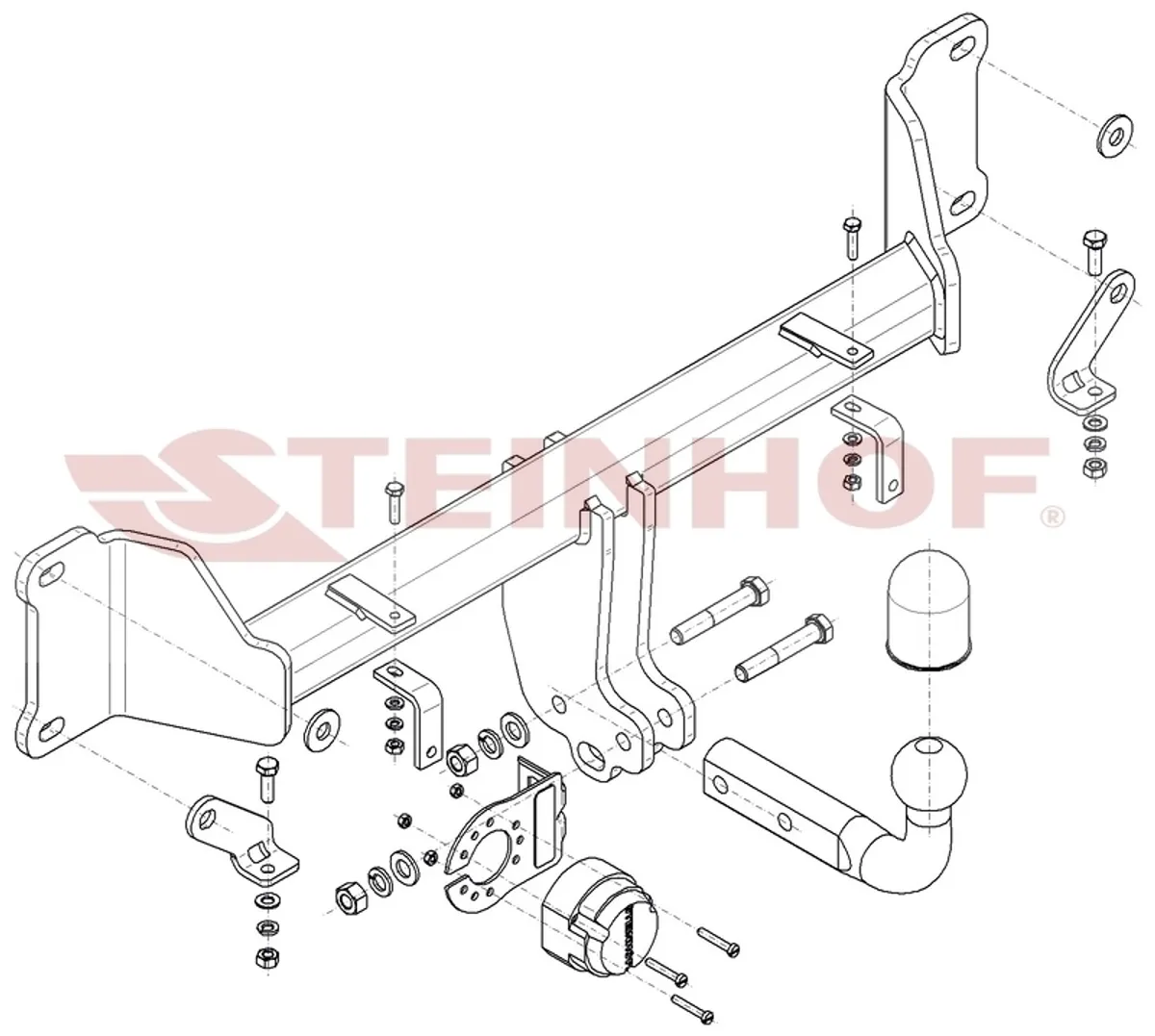 Фаркоп Steinhof для BMW X4 (F26) 2014-2018 B-092 в 