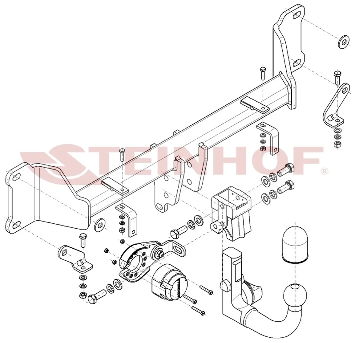 Фаркоп Steinhof для BMW X4 (F26) 2014-2018 B-093 в 