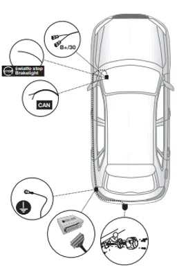 Электрика фаркопа Hak-System (7 pin) для Audi A3 2014- 12500601 в 