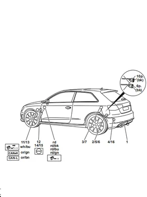 Электрика фаркопа Westfalia (7 pin) для Volkswagen Tiguan 2017- 305408300107 в 