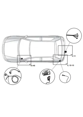 Электрика фаркопа Hak-System (7 pin) для Volkswagen Tiguan 2007-2015 12500559 в 