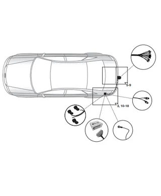 Электрика фаркопа Hak-System (13 pin) для Audi A5 2017- 26010526 в 