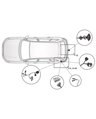 Электрика фаркопа Hak-System (13 pin) для Volkswagen Touareg 2018- 26010526 в 